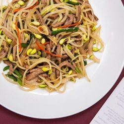 Roast Duck in Chinese Style with Beansprouts