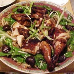 Roast Chicken in Chinese Style with Beansprouts