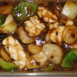Squid with Green Pepper in Black Bean Sauce