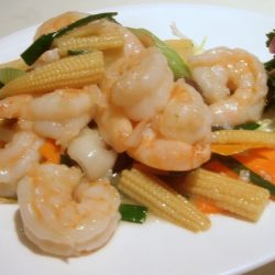 King Prawn with Ginger and Spring Onions