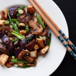 Fried Aubergine in Black Bean Sauce