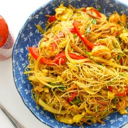 Singapore Rice Noodles(thin rice noodle - slightly spicy)