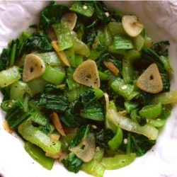 Stir Fried Chinese Pak Choi in Garlic Sauce