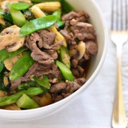 Beef with Mangetout in XO Sauce