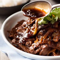 Fillet Steak in Black Peppercorn Sauce